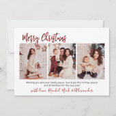 Red Buffalo Kariert Modern 3 Foto Weihnachten (Vorderseite)