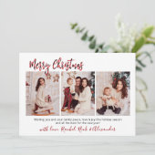 Red Buffalo Kariert Modern 3 Foto Weihnachten (Stehend Vorderseite)