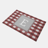 Red Buffalo Kariert Monogram Doormat Fußmatte (Schrägansicht)
