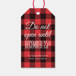 Red Buffalo Kariert| Nicht bis zum 25. Dezember ge Geschenkanhänger