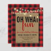 Red Buffalo Kariert Oh, was Spaß Xmas Party einlad (Vorne/Hinten)