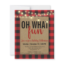 Red Buffalo Kariert Oh, was Spaß Xmas Party einlad