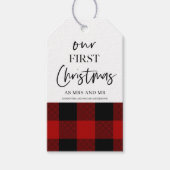 Red Buffalo Kariert & Our First Christmas Geschenkanhänger (Vorderseite)