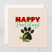 Red Buffalo Kariert Paw Print Christmas (Vorne/Hinten)