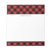 Red Buffalo Kariert Personalisiert Notepad Notizblock (Vorderseite)