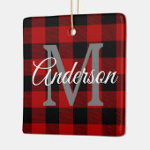 Red Buffalo Kariert | Persönliche Initialzündung | Keramikornament (Links)