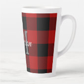 Red Buffalo Kariert | Persönliche Initialzündung | Milchtasse (Rechts)