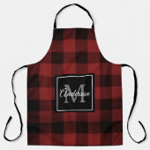Red Buffalo Kariert | Persönliche Initialzündung | Schürze (Vorderseite)