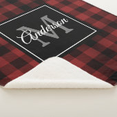 Red Buffalo Kariert | Persönliche Initialzündung | Sherpadecke (3/4)