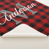 Red Buffalo Kariert | Persönliche Initialzündung | Sherpadecke (3/4)