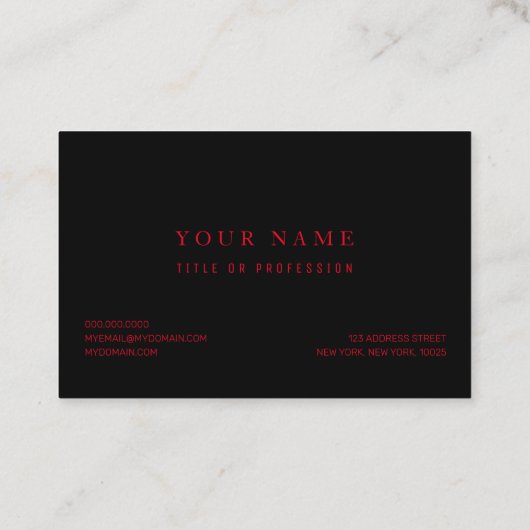 Red Buffalo Kariert | Persönliche Initialzündung | Visitenkarte (Rückseite)