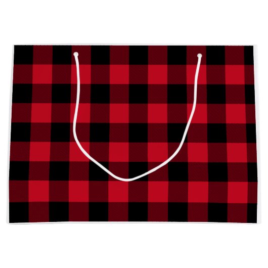 Red Buffalo Kariert, Red Flannel Große Geschenktüte (Vorderseite)