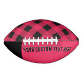 Red Buffalo Kariert Rustic Karo Pattern Football (Vorderseite)