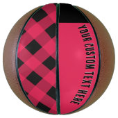 Red Buffalo Kariert Rustikales Country Style Baske Basketball (Vertikal)