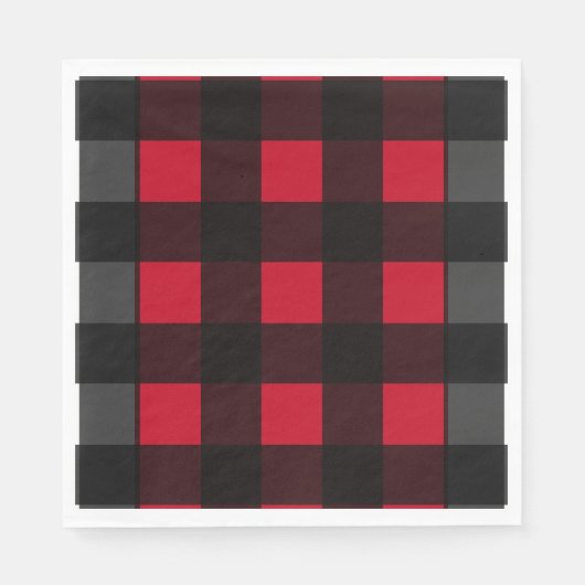 Red Buffalo Kariert Serviette (Vorderseite)