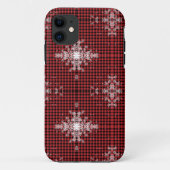 Red Buffalo Kariert Snowflake Pattern Case-Mate iPhone Hülle (Rückseite)