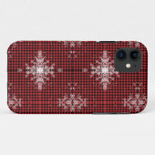 Red Buffalo Kariert Snowflake Pattern Case-Mate iPhone Hülle (Rückseite (Horizontal))