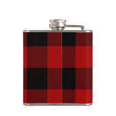 Red Buffalo Kariert- und Persönlichkeitsname und F Flachmann (Rückseite)