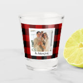 Red Buffalo Kariert- und Persönlichkeitsname und F Schnapsglas (Vorderseite)