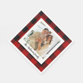 Red Buffalo Kariert- und Persönlichkeitsname und F Serviette (Ecke)