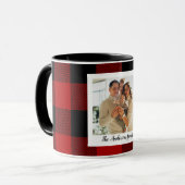 Red Buffalo Kariert- und Persönlichkeitsname und F Tasse (Vorderseite Links)