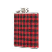 Red Buffalo Kariert Vinyl Wrapped Flask Flachmann (Links)