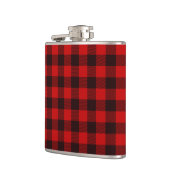 Red Buffalo Kariert Vinyl Wrapped Flask Flachmann (Links)
