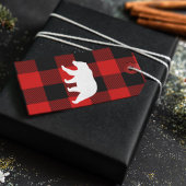 Red Buffalo Kariert & White Bear Geschenkanhänger