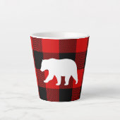 Red Buffalo Kariert & White Bear Milchtasse (Vorderseite)