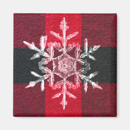 Red Buffalo Kariert Winter Holiday Snowflake Magne Magnet