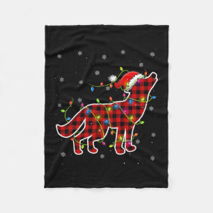 Red Buffalo Kariert Wolf Weihnachten Pajamas Mat Fleecedecke