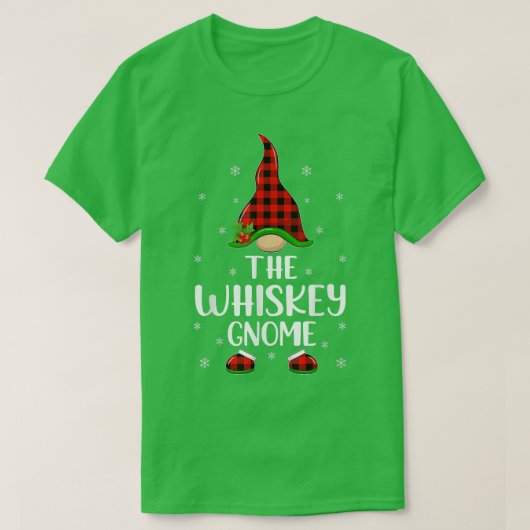Red Buffalo Kariert zum Whiskey Gnome Chris T-Shirt (Design vorne)