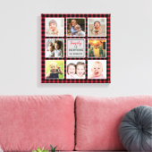 Red Buffalo Karierte Weihnachtsfotografie Collage Leinwanddruck (Insitu (Wohnzimmer))