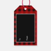 Red Buffalo Karierter Karo Geschenk Tag Geschenkanhänger (Rückseite)