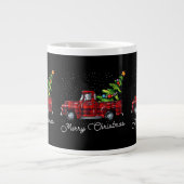 Red Buffalo Karierter Lieferwagen LKW mit Tree Mer Jumbo-Tasse (Vorderseite)