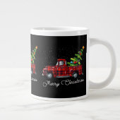 Red Buffalo Karierter Lieferwagen LKW mit Tree Mer Jumbo-Tasse (Rechts)