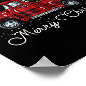 Red Buffalo Karierter Lieferwagen LKW mit Tree Mer Poster (Ecke)