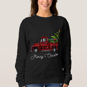 Red Buffalo Karierter Lieferwagen LKW mit Tree Mer Sweatshirt
