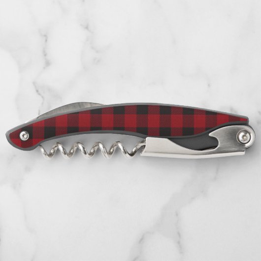 Red Buffalo Karierter Name Kellnermesser (Rückseite)