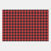 Red Buffalo Kariertes länghorn Muster Geschenkpapier Set (Vorderseite 3)