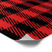 Red Buffalo Kariertes Muster Poster (Ecke)