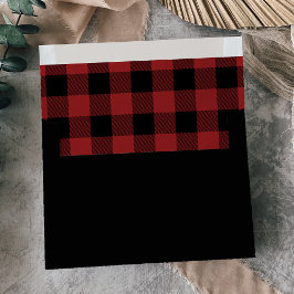 Red Buffalo Kariertes Muster Weihnachtskarte