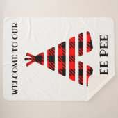 Red Buffalo Kariertes T-Shirt Pee Sherpa Blanket Sherpadecke (Vorderseite (Horizontal))