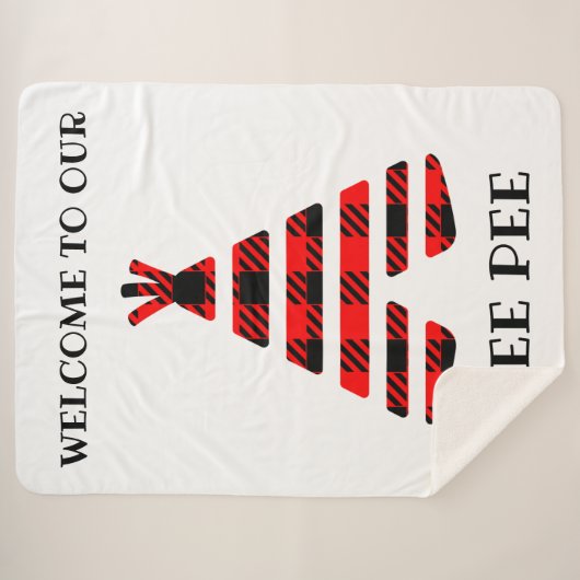 Red Buffalo Kariertes T-Shirt Pee Sherpa Blanket Sherpadecke (Vorderseite (Horizontal))