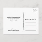 Red Buffalo Kariertes Weihnachtsfeiertag Foto Postkarte (Rückseite)