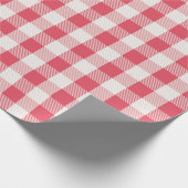 Red Buffalo Karo Kariert Holiday Pattern Geschenkpapier (Ecke)