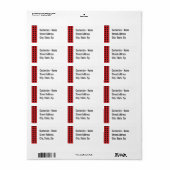 Red Buffalo Karo Mailing Adressaufkleber (Vorne)