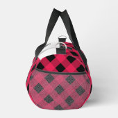 Red Buffalo Karo Pattern Personalisiert Duffle Bag (Rechts)