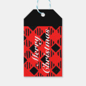 Red Buffalo Karo Weihnachtsgeschenk Tag Geschenkanhänger (Vorderseite)