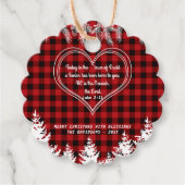 Red Buffalo Muster Bibel Verse Weihnachtsfest Pine Geschenkanhänger (Vorderseite)